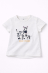 T-shirt Bébé Garçon Imprimé Zèbre “Wild Friends” (0–6 Mois)