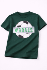 T-shirt Garçon Imprimé Football “Goals” (7–14 Ans) - Image 2