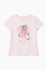 T-shirt Fille Imprimé Ballerines Rose Primark (7–11 Ans)