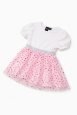 Robe Fille Disney Tulle Rose Cœurs - Image 2