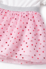 Robe Fille Disney Tulle Rose Cœurs - Image 3
