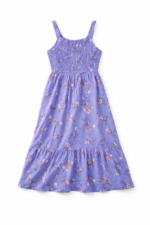 Robe fille fleurie avec short intégré - Image 2