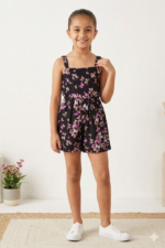 Robe Fille Fleurie avec Short Intégré – 2 Modèles - Image 4