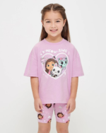 Ensemble Fille Disney Rose Chatons - Image 4