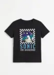 T-shirt garçon Sonic imprimé noir