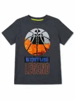 T-shirt garçon imprimé basketball – Status Legend