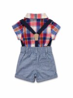 Ensemble garçon Cat & Jack – Chemise Body & Short avec Bretelles - Image 2