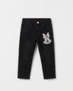 Jean fille noir – Motif Minnie