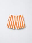 Short de Bain Zara Enfant – Rayures Vertes & Orange