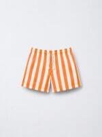 Short de Bain Zara Enfant – Rayures Vertes & Orange