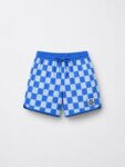 Short de Bain Zara Enfant – Motif Damier Bleu