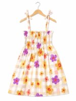Robe Fille Fleurie à Bretelles – 3 Coloris (2 à 10 Ans) - Image 2