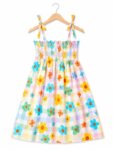 Robe Fille Fleurie à Bretelles – 3 Coloris (2 à 10 Ans)