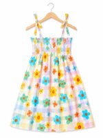 Robe Fille Fleurie à Bretelles – 3 Coloris (2 à 10 Ans)