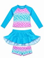 Maillot de Bain Fille 3 Pièces – Collection Été Colorée - Image 2