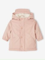 Veste d'hiver fille avec capuche doublée moumoute - Redtag Pink
