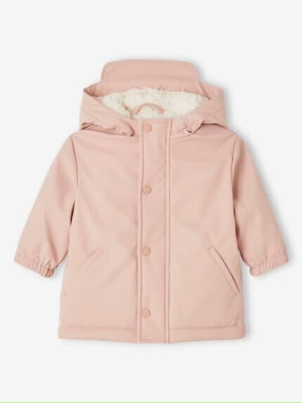 Veste d'hiver fille avec capuche doublée moumoute - Redtag Pink