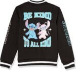 Veste Teddy fille Stitch & Angel Ohana - Style Varsity Noir - Image 3
