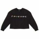 Sweat-shirt oversize F.R.I.E.N.D.S fille - Noir