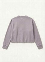 Sweat-shirt gris message relief "BE THE CHANGE" - Fille / Femme - Image 3