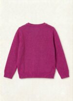 Pull en maille bébé/fille motif pingouin - George Bordeaux - Image 3