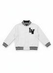 Veste Teddy style Varsity - Imprimé & Bords-côtes rayés