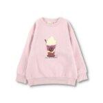 Sweat-shirt fille motif relief texture bouclette (Caniche / Boisson Gourmande) - Image 4
