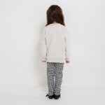 Sweat-shirt fille motif relief texture bouclette (Caniche / Boisson Gourmande) - Image 6