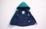 Doudoune sans manches à capuche Dinosaure bébé/enfant - Bleu Canard & Marine - Image 3