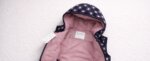 Doudoune sans manches à capuche fille imprimé cœurs - Bleu Marine & Rose - Image 3