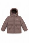 Doudoune matelassée à capuche enfant - Marron taupe / Moka