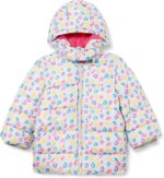 Doudoune matelassée à capuche fille motif léopard multicolore