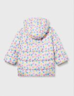 Doudoune matelassée à capuche fille motif léopard multicolore - Image 3