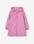 Veste imperméable à capuche fille imprimé cerises - Rose