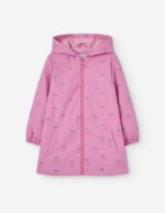 Veste imperméable à capuche fille imprimé cerises - Rose