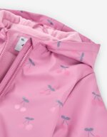 Veste imperméable à capuche fille imprimé cerises - Rose - Image 4