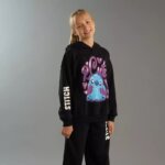 Sweat à capuche fille Stitch Disney "2 Cute" - Noir - Image 3