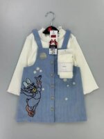 Ensemble 3 pièces robe salopette, sous-pull et collants - Daisy Duck & Carreaux Chic - Image 2