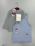 Ensemble 3 pièces robe salopette, sous-pull et collants - Daisy Duck & Carreaux Chic