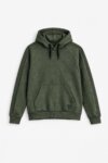 Sweat à capuche enfant vert kaki chiné - Style Sportswear & Poche Kangourou