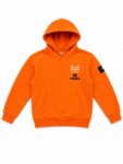 Sweat à capuche enfant Orange - Marque Mooks avec Poche Kangourou