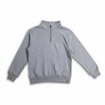 Sweat-shirt col montant zippé enfant - Gris