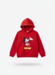Sweat à capuche enfant Disney - Motif Mickey Mouse (Rouge)