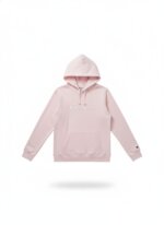 Sweat à capuche Champion - Logo Script Imprimé Poitrine (Violet ou Rose Poudré) - Image 3