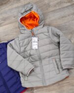 Doudoune Matelassée à Capuche Enfant - Doublure Contrastée (Bleu Marine, Gris ou Vert Olive) - Image 3