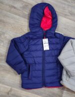 Doudoune Matelassée à Capuche Enfant - Doublure Contrastée (Bleu Marine, Gris ou Vert Olive) - Image 4