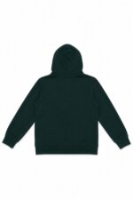 Sweat à capuche femme - Style Uni Minimaliste ou Esprit Campus "85" (Rose Poudré / Vert Sapin) - Image 4