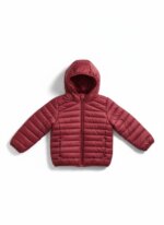 Doudoune Matelassée à Capuche Enfant - Veste Légère & Chaude (Bordeaux / Rouge Brique)