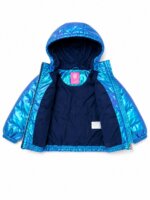 Doudoune Matelassée à Capuche Enfant - Effet Métallisé / Irisé (Bleu Turquoise) - Image 4