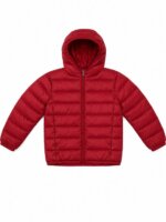 Doudoune Matelassée Ultra-Légère à Capuche Enfant - Veste Inter-Saison (Rouge)